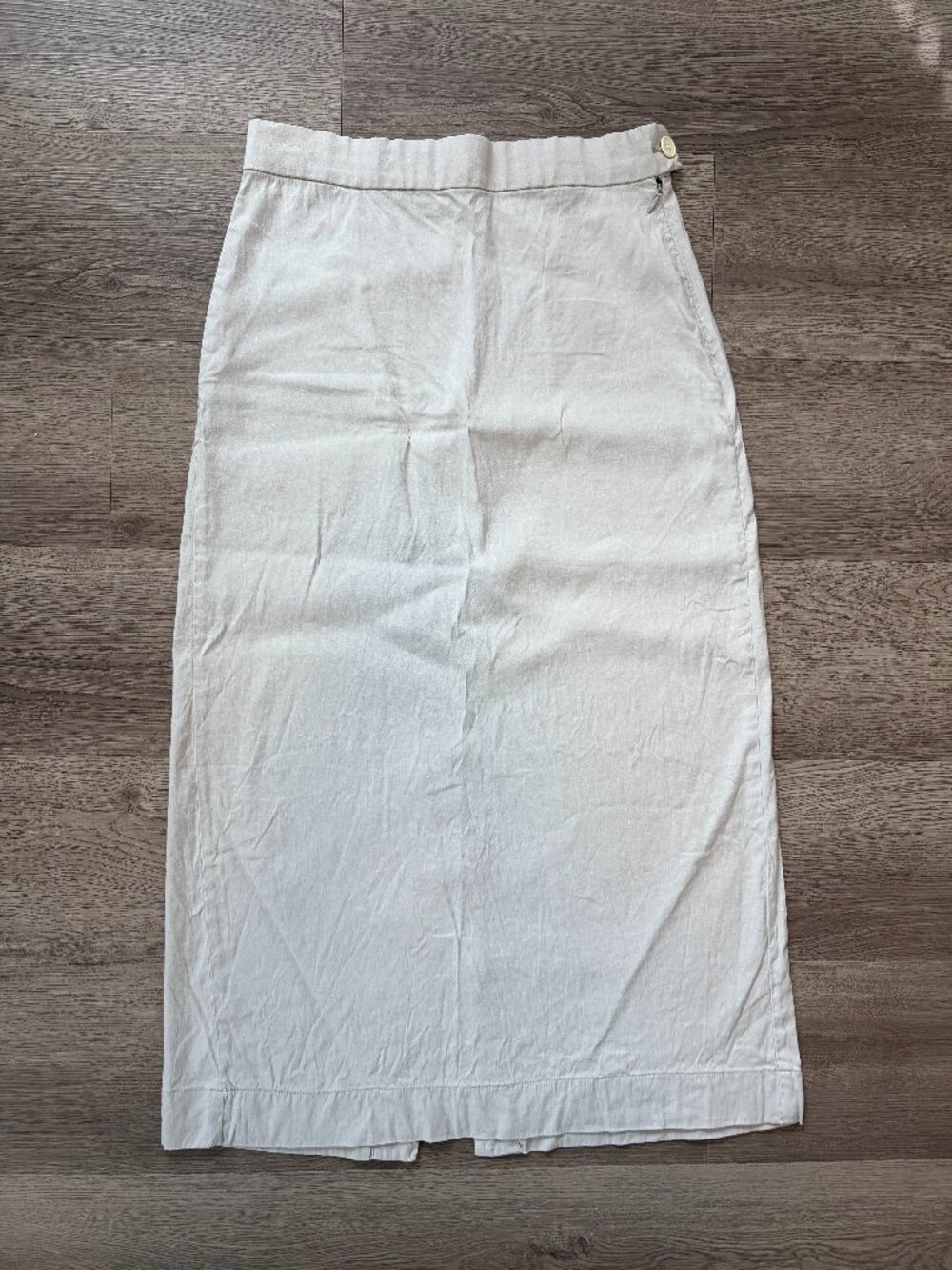 Muji Linen Blend Midi Skirt